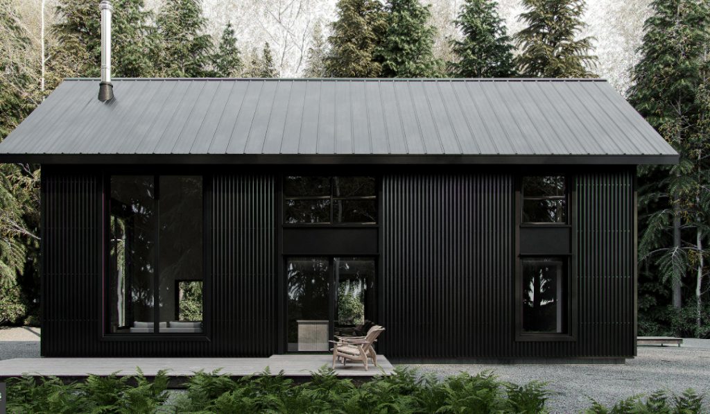 black metal siding